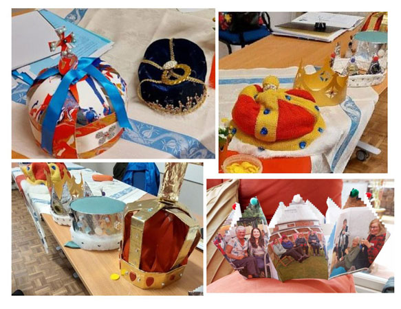 Several homemade crowns 