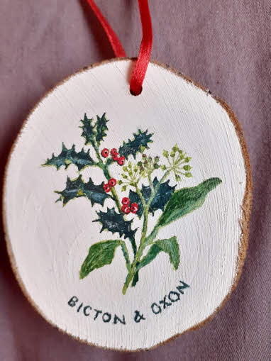 December: handpainted Christmas decoration